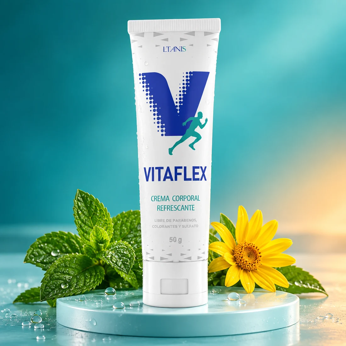 Vitaflex crema corporal refrescante de 50 g, con menta y árnica